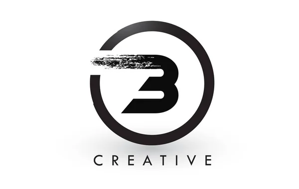 Дизайн логотипа B Brush Letter. Логотип креативной кисти . — стоковый вектор