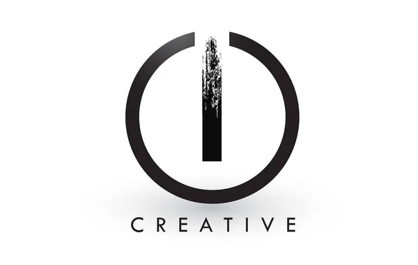 Mektup Logo tasarımı fırça. Yaratıcı fırçalanmış harf simgesi Logo. — Stok Vektör