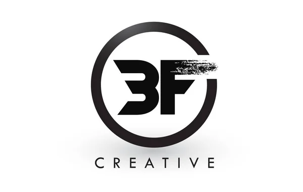 Diseño de Logo BF Brush Letter. Logotipo creativo cepillado letras icono . — Vector de stock