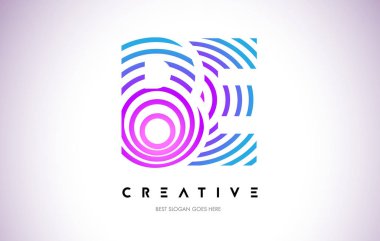 Satırları Warp Logo tasarım olabilir. Mor daire ile yapılan harf simgesi