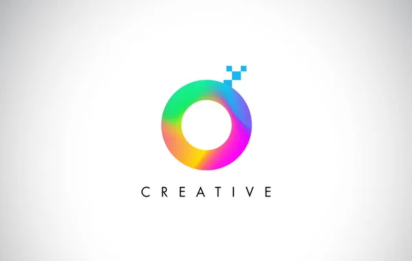 O Colorido Logo Carta Design Vector. Gradiente de arco-íris criativo —  Vetores de Stock