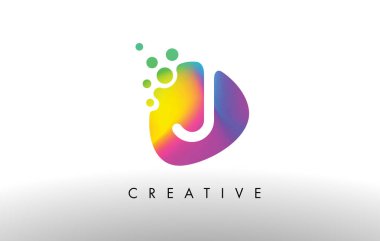 Ben renkli Logo tasarım şekli. Mor soyut şekil mektup simgesi.