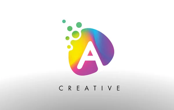 De vorm van een kleurrijke Logo-ontwerp. Paarse abstracte vorm letterpictogram. — Stockvector