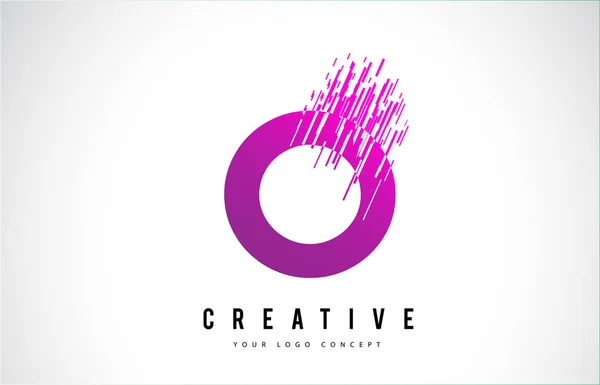 O Carta Logo Design com cores roxas — Vetor de Stock
