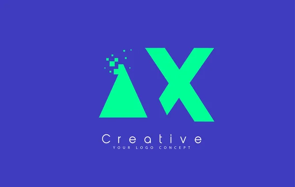 Logo ontwerp van de brief van de AX met negatieve ruimte Concept. — Stockvector