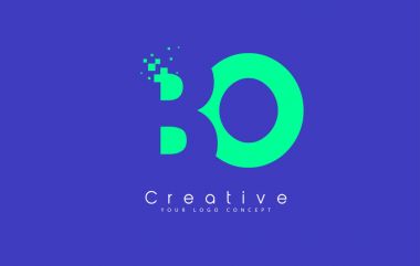 Negatif boşluk kavramı ile Bo Letter Logo Tasarım.