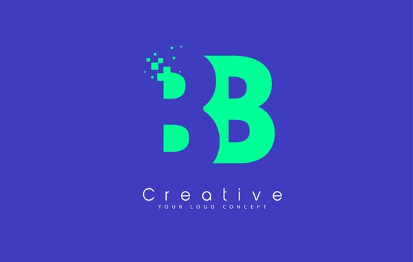 BB Letter Logo Design With Negative Space Concept. — Stock Vector