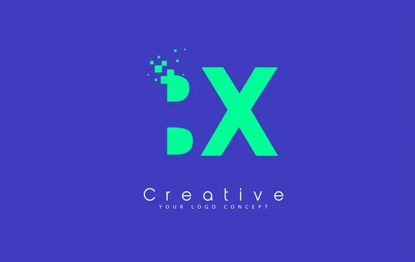 Bx Buchstabe Logo Design mit negativem Raumkonzept. — Stockvektor