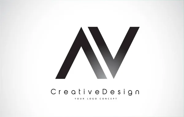 AV brief Logo ontwerp. Creatieve pictogram moderne Letters Vector Logo. — Stockvector