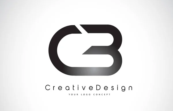 CB C B Lettera Logo Design. Icona creativa Lettere moderne Vettore L — Vettoriale Stock