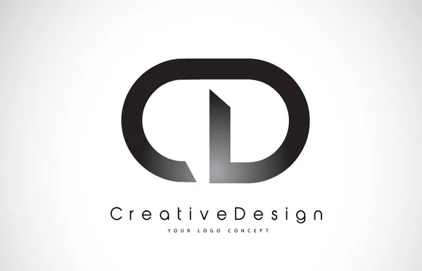 CD C D harfi Logo tasarımı. Yaratıcı simge Modern harfler vektör L — Stok Vektör