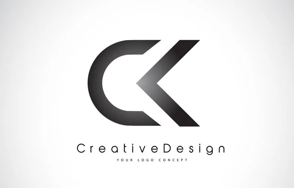 CK C K Lettre Logo Design. Icône créative Lettres modernes vecteur L — Image vectorielle