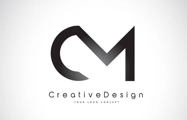 CM C M Letter Logo Design. Creative Icon Modern Letters Vector L — Stock Vector