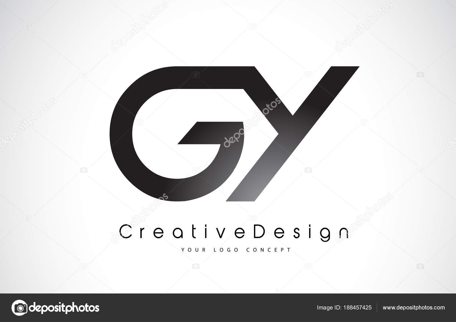 Gy G Y Letter Logo Design Creative Icon Modern Letters Vector L Vector Image By C Twindesigner Vector Stock