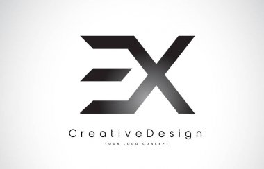 Ex E mektup Logo tasarımı X. Yaratıcı simge Modern harfler vektör L