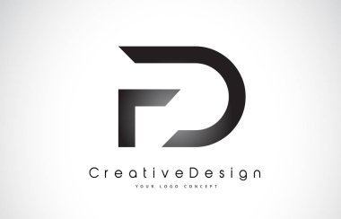 FD F D harfi Logo tasarımı. Yaratıcı simge Modern harfler vektör L