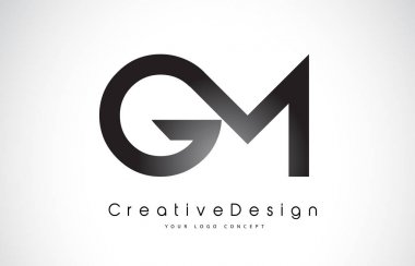 GM G M Letter Logo Design. Creative Icon Modern Letters Vector L clipart