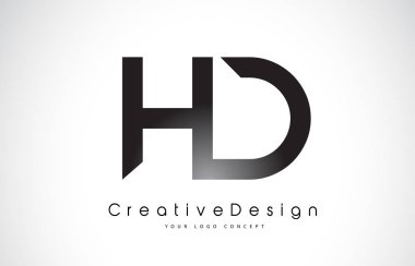 HD H D harfi Logo tasarımı. Yaratıcı simge Modern harfler vektör L