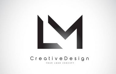 LM L M harfi Logo tasarımı. Yaratıcı simge Modern harfler vektör L