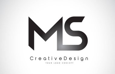 MS M S harfi Logo tasarımı. Yaratıcı simge Modern harfler vektör L