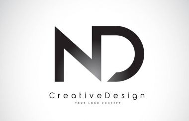 ND N D harfi Logo tasarımı. Yaratıcı simge Modern harfler vektör L