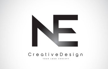 Ne N E mektup Logo tasarımı. Yaratıcı simge Modern harfler vektör L