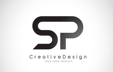 SP S P harfi Logo tasarımı. Yaratıcı simge Modern harfler vektör L