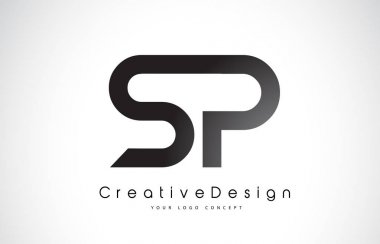 SP S P Letter Logo Design. Creative Icon Modern Letters Vector L clipart