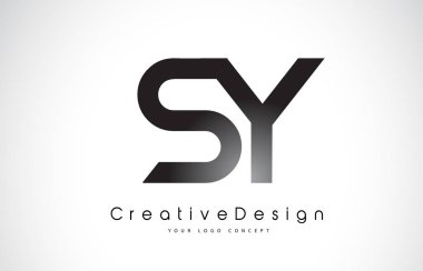 Sy S Y harfi Logo tasarımı. Yaratıcı simge Modern harfler vektör L