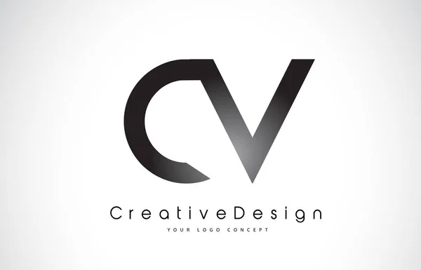 CV C V Carta Logo Design. Ícone criativo Letras modernas Vetor L — Vetor de Stock