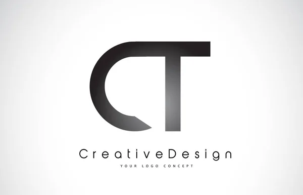Ct C T 문자 로고 디자인입니다. 크리에이 티브 아이콘 현대 편지 벡터 L — 스톡 벡터