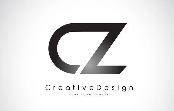 CZ C Z betű Logo Design. Kreatív ikon Modern levelek Vector L — Stock Vector