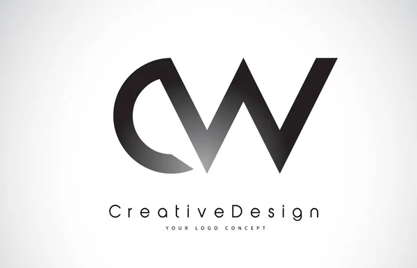Písmeno W C CW Logo Design. Ikonu Creative moderní dopisy vektor L — Stockový vektor