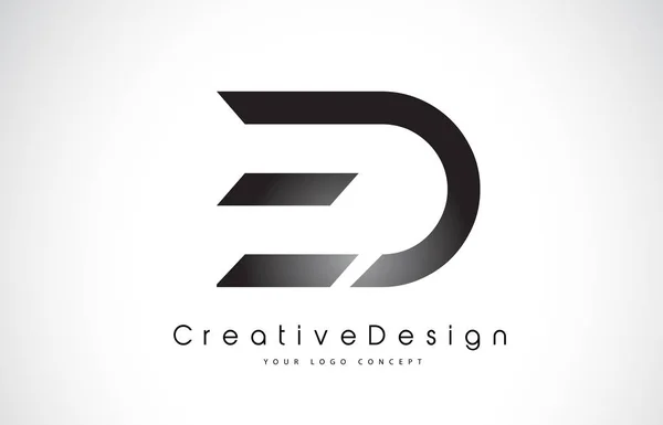 ED E D Carta Logo Design. Ícone criativo Letras modernas Vetor L — Vetor de Stock