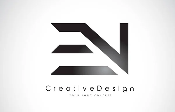 En e n Brief Logo Design. kreative Ikone moderne Buchstaben Vektor l — Stockvektor