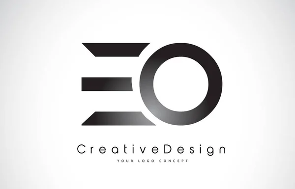 EO E O Letra Logo Design. Icono creativo Letras modernas Vector L — Archivo Imágenes Vectoriales