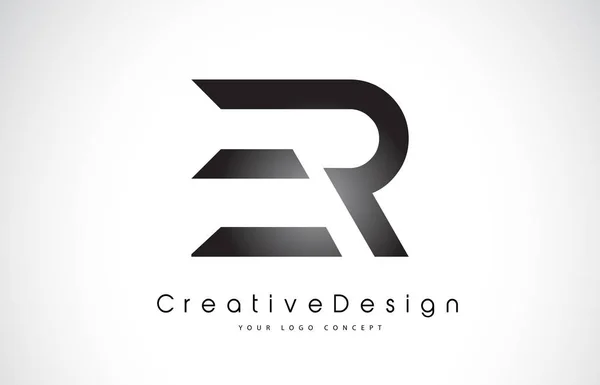 Σχεδιασμός λογότυπου er E R γράμμα. Σύγχρονες επιστολές δημιουργική εικόνα διάνυσμα L — Διανυσματικό Αρχείο