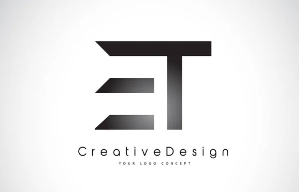 ET E T Letter Logo Design. Creative Icon Modern Letters Vector L — Stock Vector