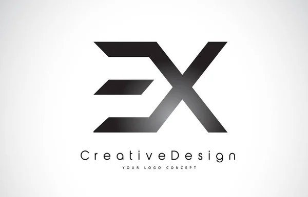 EX E X Lettera Logo Design. Icona creativa Lettere moderne Vettore L — Vettoriale Stock