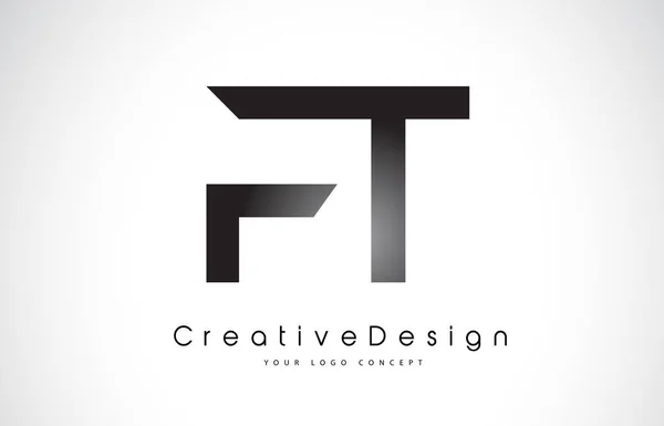 FT F T Letra Logo Design. Icono creativo Letras modernas Vector L — Vector de stock