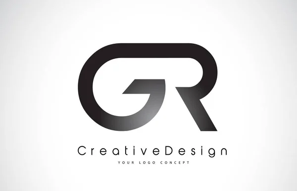 GR G R Letra Logo Design. Icono creativo Letras modernas Vector L — Archivo Imágenes Vectoriales