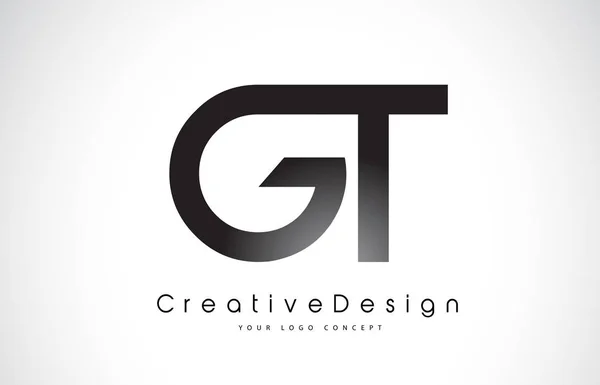 Gt G T brief Logo ontwerp. Creatieve pictogram moderne Letters Vector L — Stockvector