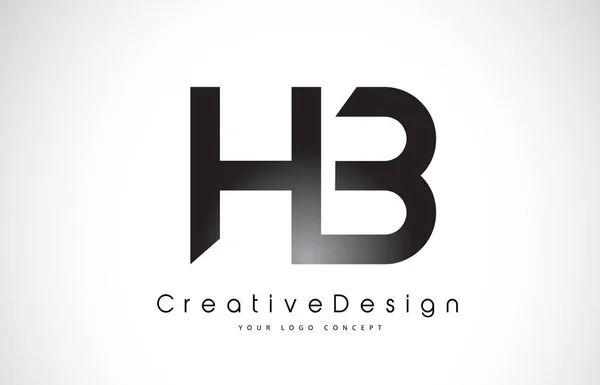 HB H B Letra Logo Design. Icono creativo Letras modernas Vector L — Archivo Imágenes Vectoriales