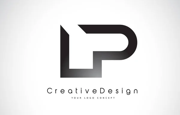 LP L P Carta Logo Design. Ícone criativo Letras modernas Vetor L — Vetor de Stock