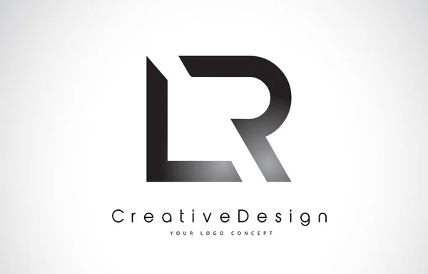 LR L R Lettre Logo Design. Icône créative Lettres modernes vecteur L — Image vectorielle