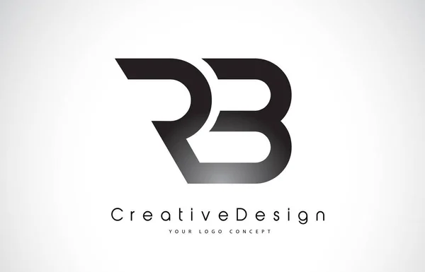 RB R B betű Logo Design. Kreatív ikon Modern levelek Vector L — Stock Vector