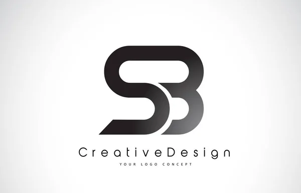 SB S B Letter Logo Design. Creative Icon Modern Letters Vector L — Stock Vector
