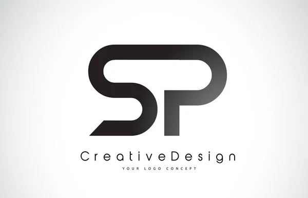 SP S P Letter Logo Design. Creative Icon Modern Letters Vector L — Stock Vector