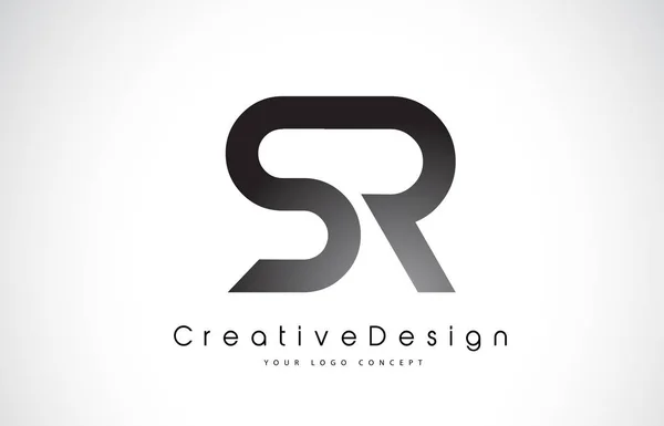 SR S R betű Logo Design. Kreatív ikon Modern levelek Vector L — Stock Vector