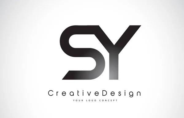 Sy s y letter Logo Design. kreative Ikone moderne Buchstaben Vektor l — Stockvektor
